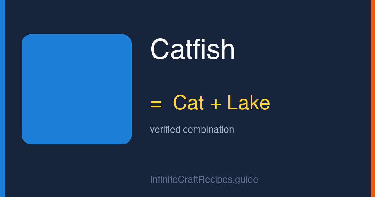 How to make Catfish in Infinite Craft: combine Cat and Lake.