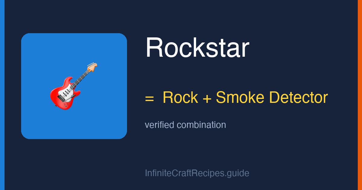 How to make Rockstar in Infinite Craft: combine Rock and Smoke Detector.